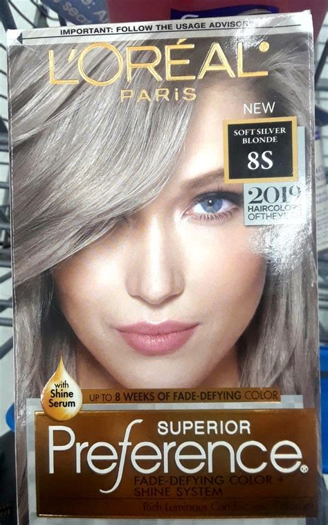 Loreal Superior Preference New Shade Color Of The Year 8s Softsilver Blonde Permanent Hair