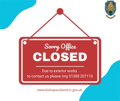 office closed for external works 16th may 2023