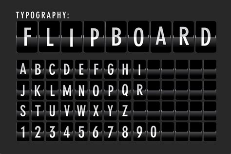 Flip Board Typography Vector Pre Designed Illustrator Graphics