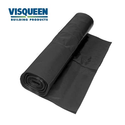 Black Polythene Damp Proof Membrane 250mu By Visqueen 4m X 25m