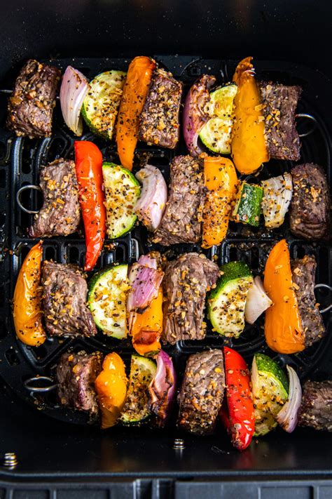 30 Minute Air Fryer Steak Kabobs Recipe Easy Dinner Ideas