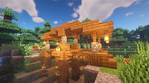 Minecraft How To Build A Small Wooden Bridge Youtube