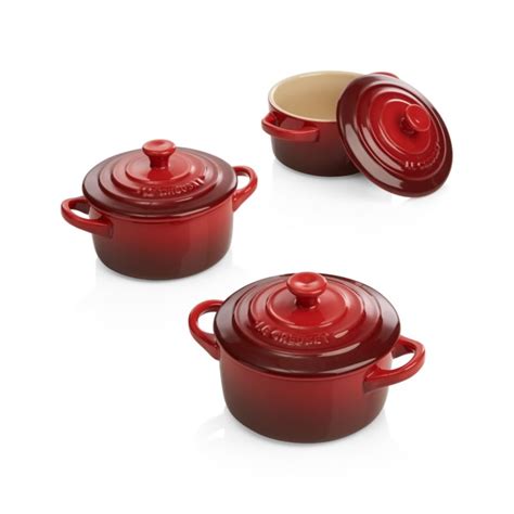 We did not find results for: Set of 3 Le Creuset ® Cerise Mini Cocottes | Crate and Barrel