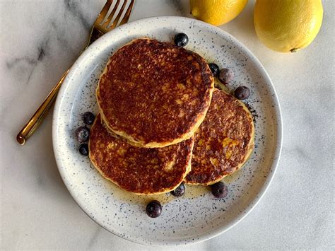 Healthy Lemon Blueberry Pancakes Home Made