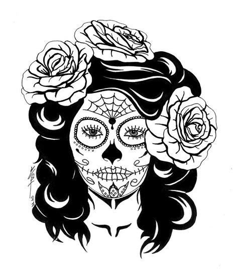 Coloringrocks Sugar Skull Drawing Sugar Skull Girl Skull Coloring