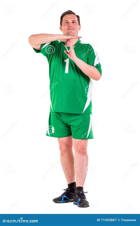 Mature Man Dressed In Green Sportswear Posing Stock Image Image Of