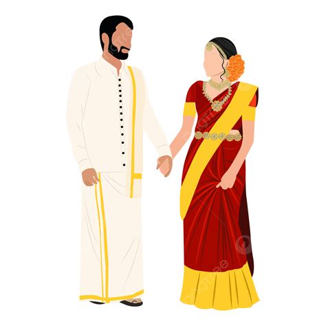 Wedding Couple Of South India Free Transparent Background And Vector