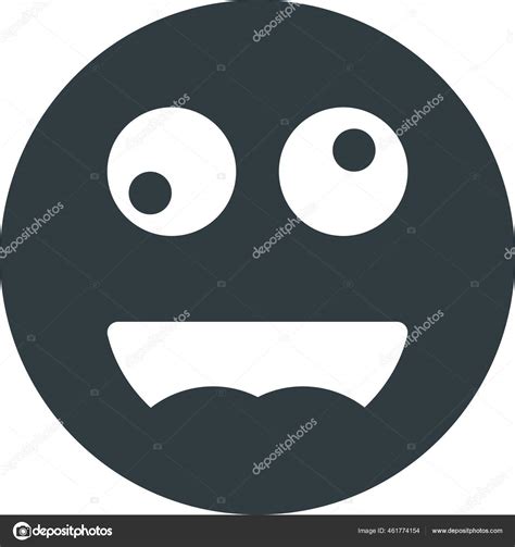 Crazy Emoji Emote Icon Solid Style Stock Vector Image By ©iconfinder