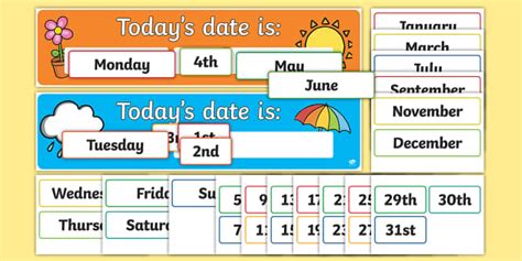 Todays Day And Date Display Pack Date Day Display Pack