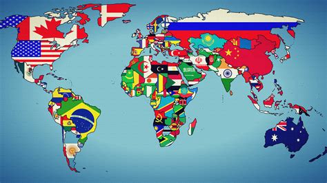 Flag World Map Countries Map World Wallpaper World Map Images