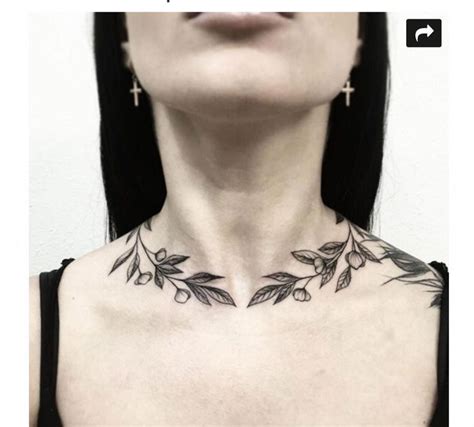 Olive Branches Tattoos On The Clavicles Tattoosonneck Tatuaje De