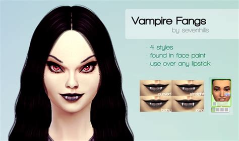 Vampire Fangs Sims 4 Facepaint