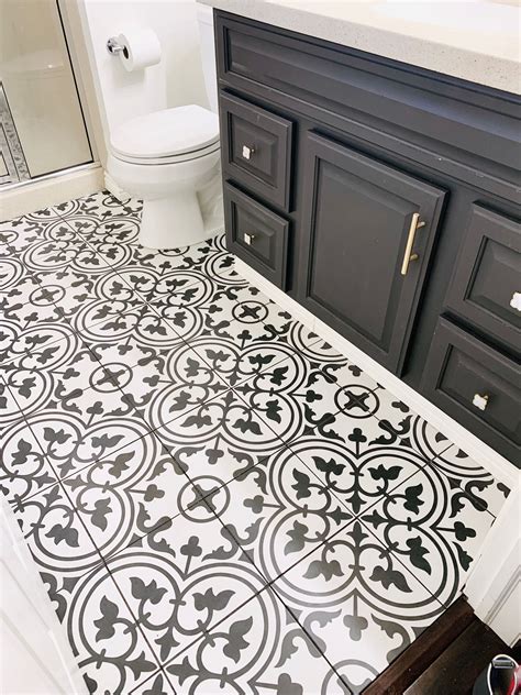 Black And White Bathroom Floor Tile Patterns Flooring Ideas