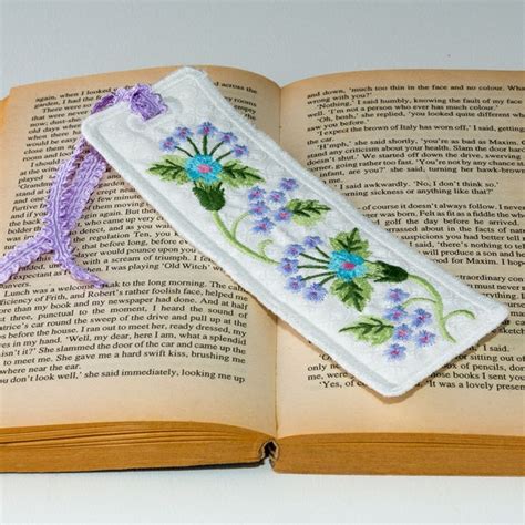 Floral Embroidered Bookmark By Fromtraceyforyou On Etsy