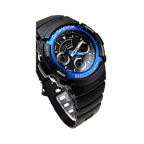 Buttons are recessed to protect them from impact, and variations are available in a choice of three sporty bezel colors: Zegarek CASIO G-SHOCK AW-591-2AER