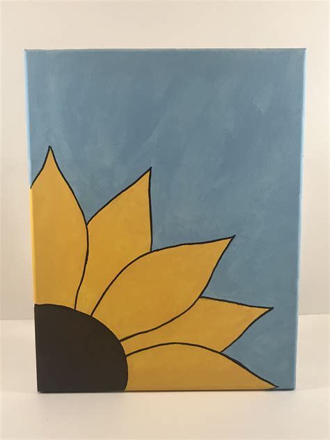 Sunflower Painting Simple Canvas Paintings Small Canvas Art Cute