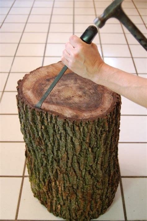 Paint the entire stump with a thin coat of wood sealant. this tutorial is to make a table, but we'll use it to ...