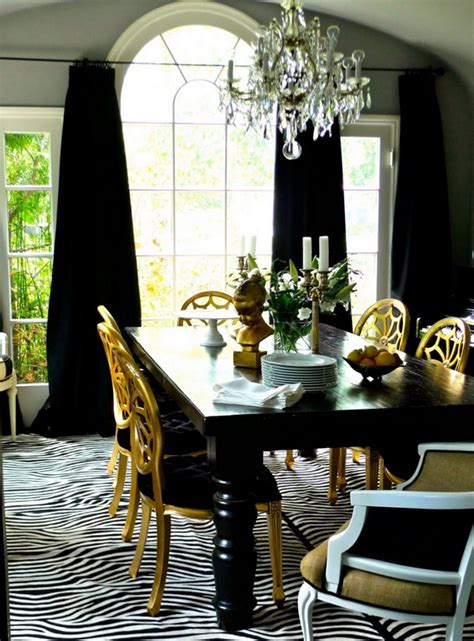 25 Luxurious Black And Gold Dining Room Ideas For Inspiration Gold