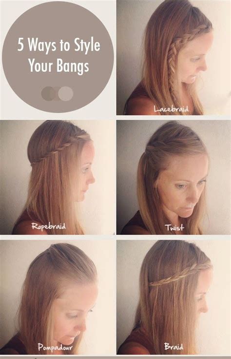 3 Braided Bangs Tutorials Cuteeasy Hairstyles Hair Styles And Color