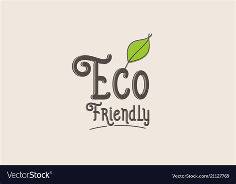 Eco Friendly Word Text Typography Design Logo Icon