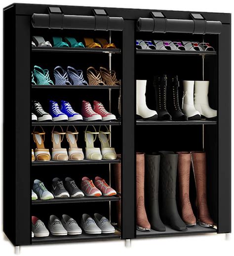 Best 7 Tiers Portable Shoe Rack Closet With Fabric Cover Home And Home