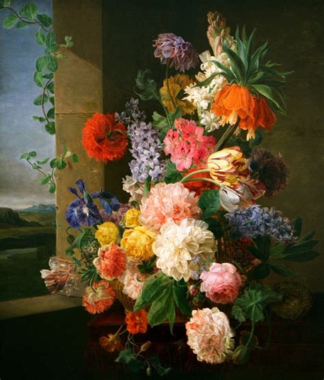 Still Life With Flowers Painting Jan Frans Van Dael Oil