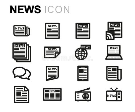 News Icons Stock Vector Illustration Of Information 44560052