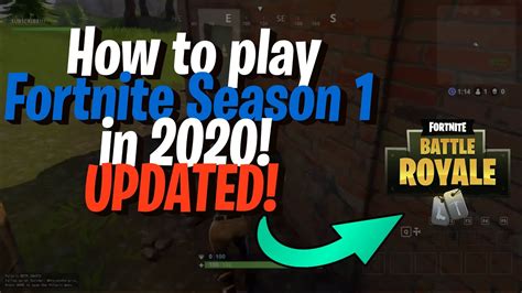 How To Play Fortnite Season 1 In 2020 Zapatron Youtube