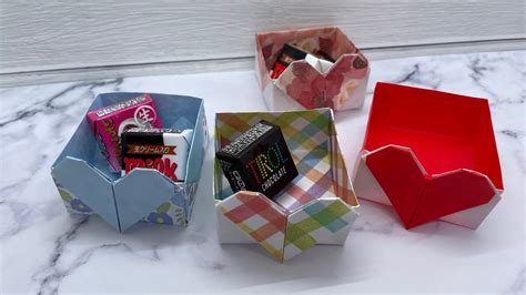 Valentine Origami How To Make A Pepar Heart Box With Figure With