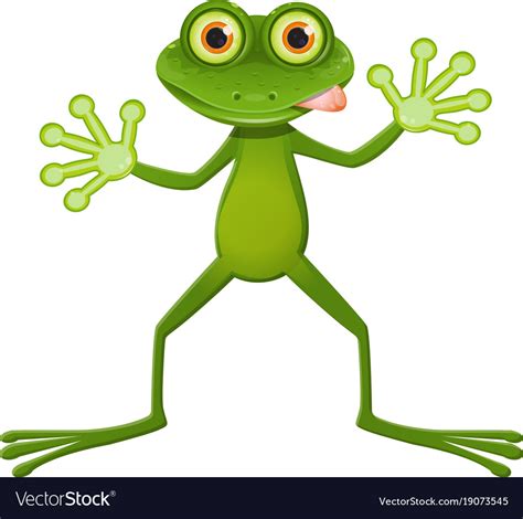 A Goggle Eyed Frog Royalty Free Vector Image Vectorstock