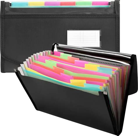 Expanding File Organisers A4 Size 13 Pockets Filing Boxes Document
