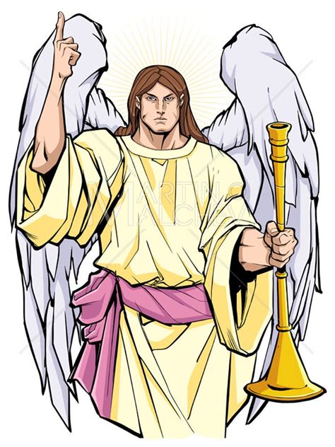 Archangel Gabriel Vector Illustration Angel Saint Messanger
