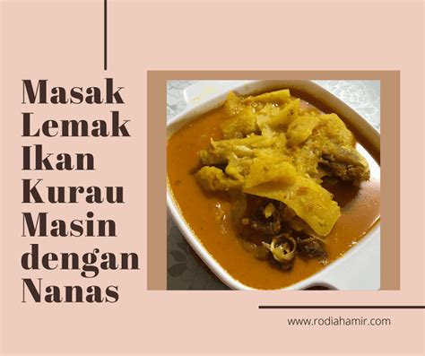 Gulai kuning ikan merah anda dh siap dan kalau nak tahu jadi ke tak,gulainya tak terlalu pekat dan tak cair,serta tak pecah minyak.jadi jangan masak dengan api besar tau.selamat mencuba resepi masakan kelantan dari kami. Masak Lemak Ikan Kurau Masin Dengan Nanas