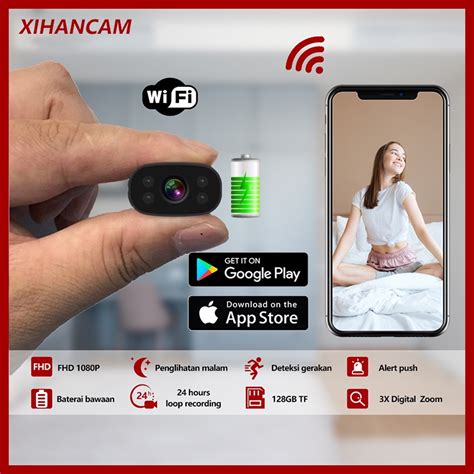 Jual Xihancam Spy Camera Mini Wifi Baterai Internal Fhd 2mp Kamera Cctv Mini Tersembunyi Tanpa