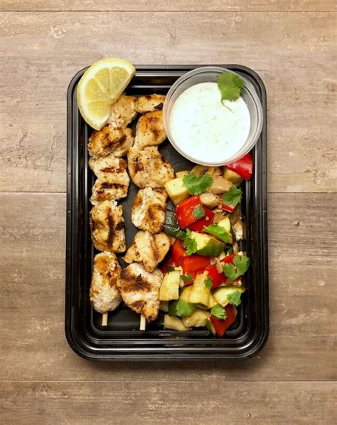 Chicken Souvlaki With Roasted Vegetables The Meal Prep Manual