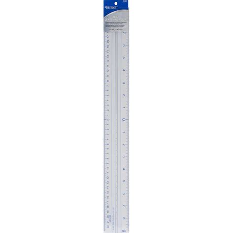 Westcott Plastic Zero Centering 18 Inch Ruler Office Products