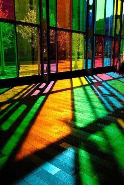 Colored Glass Windows Effect Reflection Light Sunlight Daylight Rays