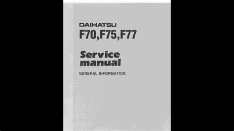 Daihatsu F70 F75 F77 General Information YouTube