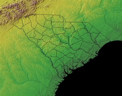 South Carolina Topographical Climate And Plant Maps