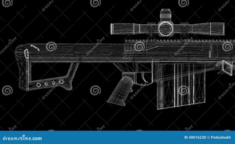 Sniper Rifle Stock Illustration Illustration Of Model 40016230