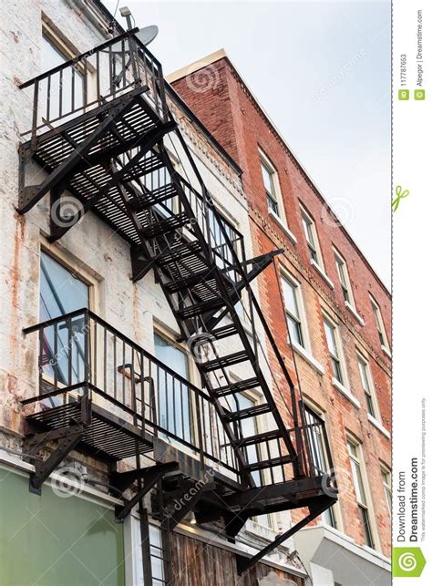 Old Fire Escape On A Traditional Building Stock Image Image Of Guelph