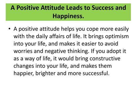 Building Positive Attitude