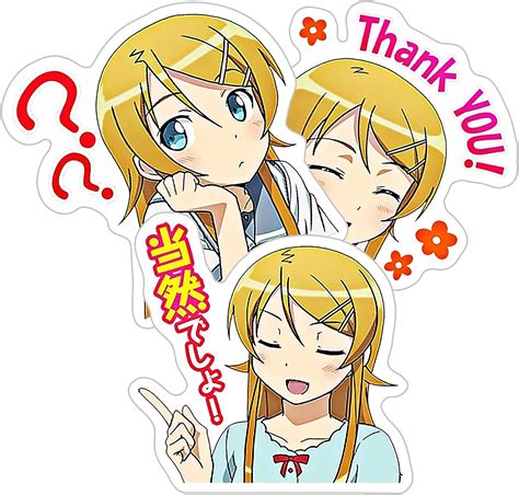 Buy Oreimo Kirino Kousaka Funny Girl Moments Pack 3 Pcs Stickers For