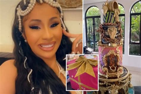 Cardi B Is Ted An Extravagant Five Tier Cake And Racy Sex Toys To Celebrate Her 28th Birthday