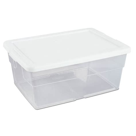 Sterilite 16 Quart Clear Plastic Stacking Storage Container Box W Lid