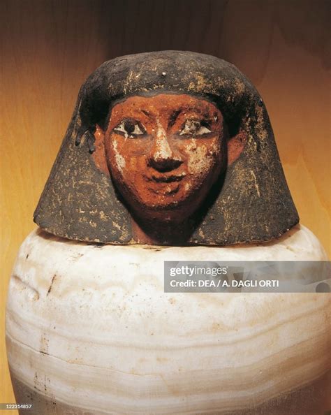 Egyptian Civilization New Kingdom Canopic Jar Depicting News Photo Getty Images