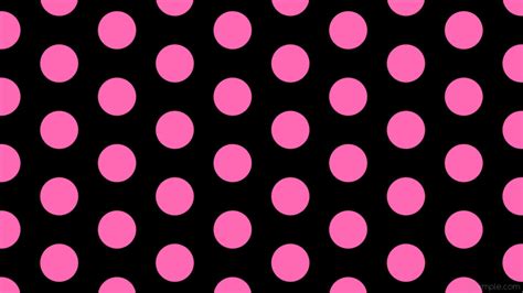 Wallpaper Pink Black Hexagon Polka Dots Hot Pink Ff B