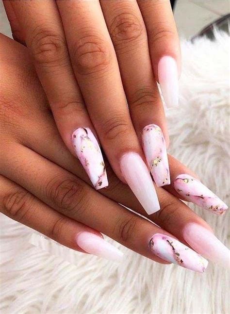 Stylish Ideas Of Marbled Shapes Long Nail Arts And Designs For All