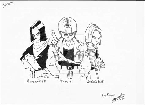 Back to dragon ball, dragon ball z, dragon ball gt, or dragon ball super. Dragon Ball Z- Android 17, Trunks and Android 18 by ...