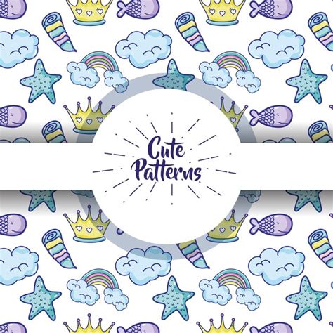Premium Vector Cute Patterns With Doodles Cartoons Background